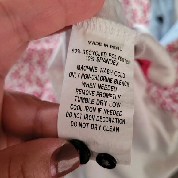 Greyson Golf Polo Shirt Mens Size Medium Pink White Blue Coral Dreams II Jersey - Picture 5 of 6